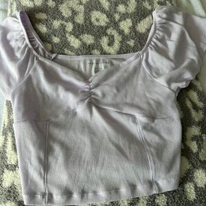 American eagle Light purple crop top